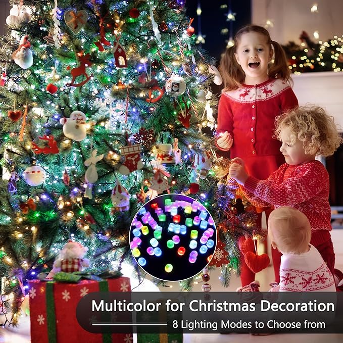 iShabao Easter Lights, 180ft 500 LED RGB Colorful Changing Pastel Light with Remote Timer, Wateproof Plug in Unconnectable Twinkle Fairy String Lights for Wreath Home Party Indoor Outdoor Easter Decor