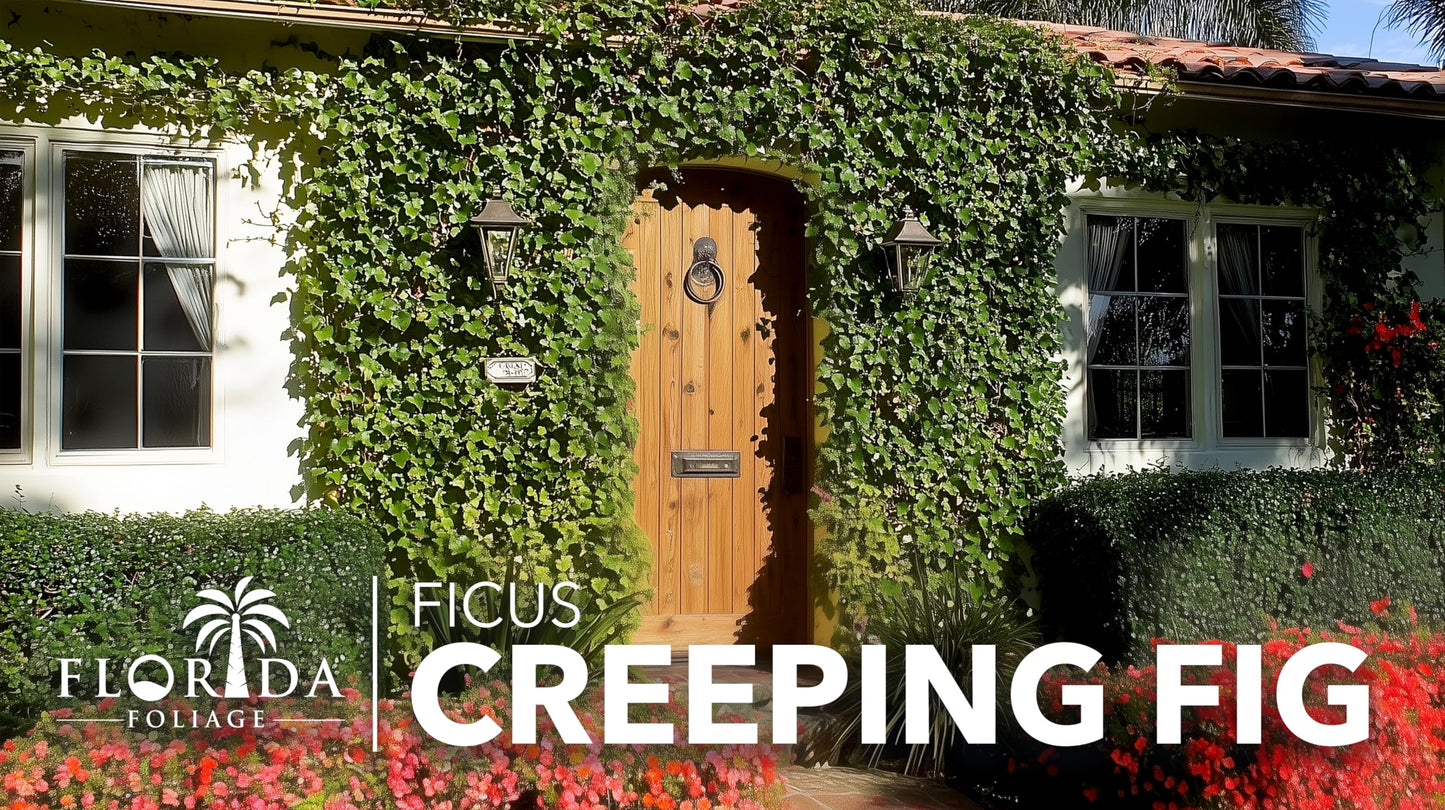 Creeping Fig Vine | 60 Live Plants | Ficus Pumila | Fast-Growing Ground Cover | Evergreen Climbing Vine for Walls & Trellises