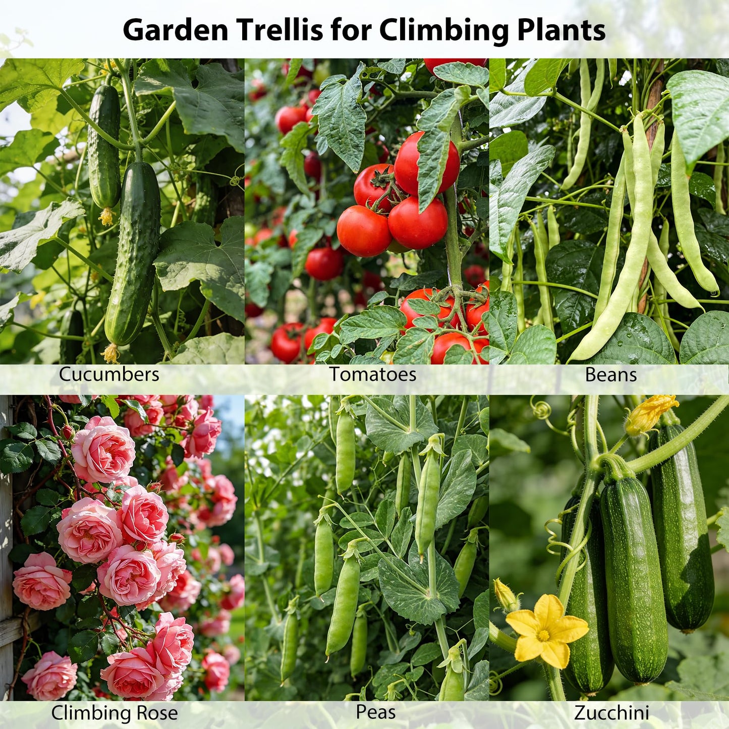 Miory Cucumber Trellis, 63" Tall U Shape Trellis for Raised Bed, Garden Arch Trellis for Climbing Plants Outdoor, Plant Support for Vegetables Vines, Steel with PE Coated (48“Lx32”Wx63“H)