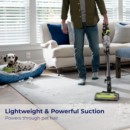 Bissell PowerGlide Slim Vacuum - Powerful Pet Hair Pickup, Lightweight Design, 3-in-1 Tools, XL Tank - Black & Green