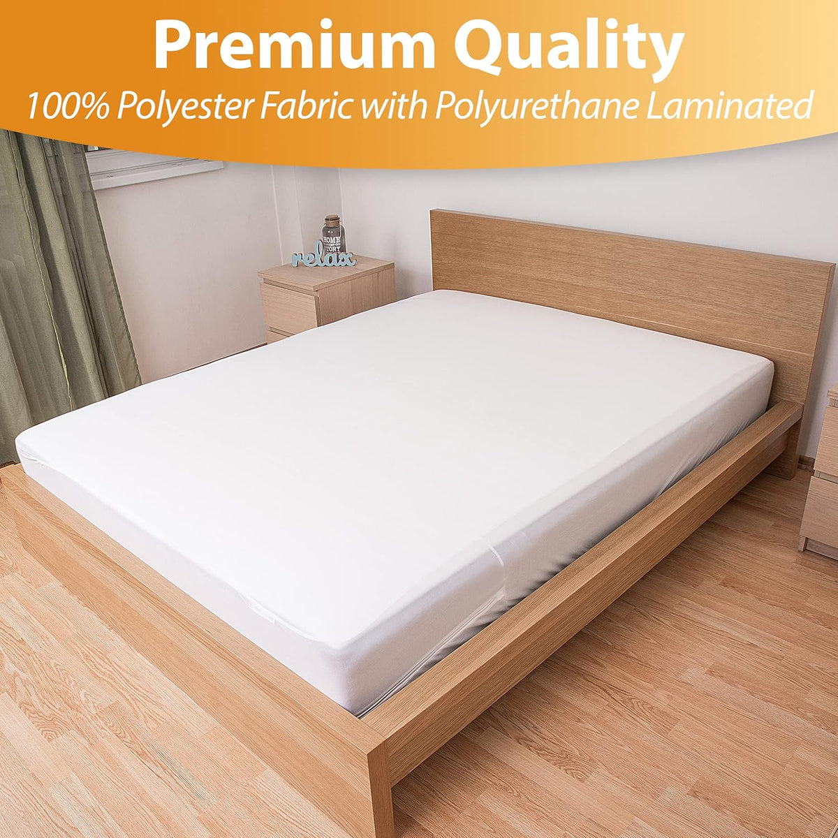 Waterproof Mattress Protector by [Brand Name] | Queen Size 6-Sided Zippered Encasement, Breathable & Machine Washable, Fits Mattresses Up to 16” Deep