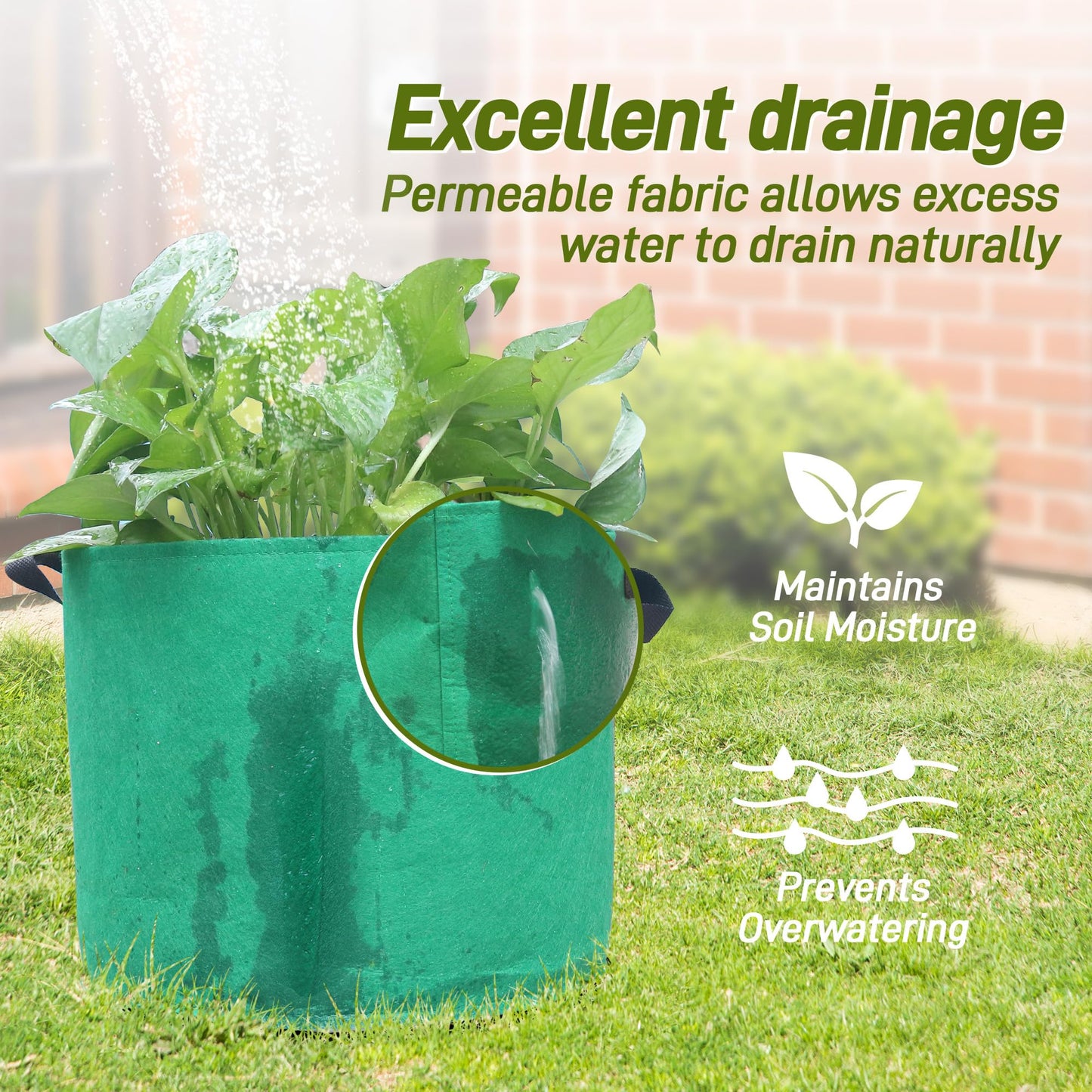 Biotolot 5-Gallon Fabric Grow Bags (7 Pack of Mix Colors) with Handles for Potato Tomato Flower and Vegetables
