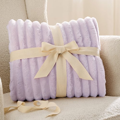 Bedsure GentleSoft Lavender Fog Twin Blanket for Bed - Cozy Soft Blankets for Women, Cute Large Throws for Girls, 66x90 Inches