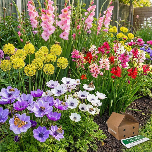 Premium Spring Flower Blub Collection100 Bulbs - Attracts Bees, Butterflies & Hummingbirds - Easy to Grow Perennials - 1000's Sold | Easy-Care | Perennials | Deer Resistant