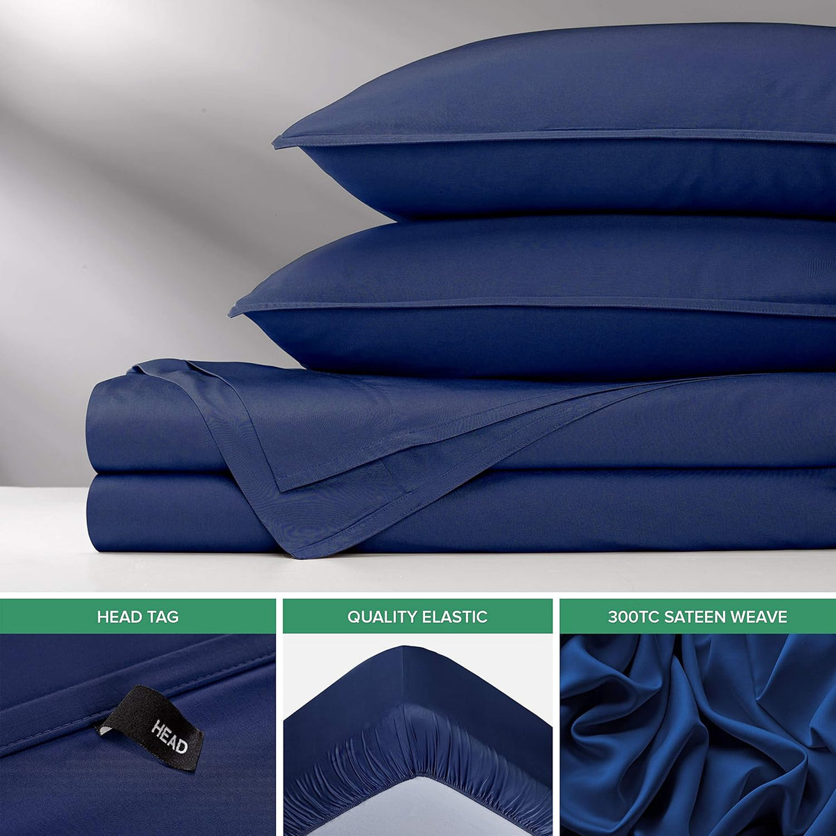 Pure Bamboo Twin Sheets - Luxuriously Soft & Cooling 100% Organic Viscose Bed Set | Twin Size, Cobalt Blue