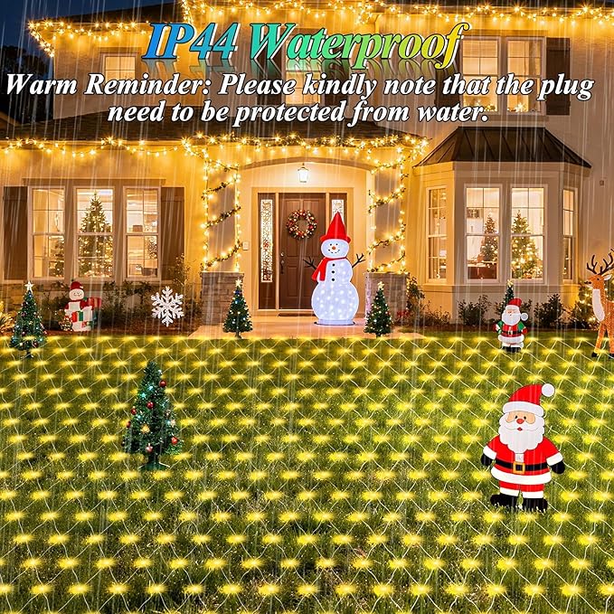 12ft x 12ft Net Lights Easter Decorations, 400LED 35 Colors Changing Large Gazebo Net Lights Clear Wire, Waterproof Fairy Lights Chandelier for Patio Pergolas Backyard Bush Wedding Outdoor Party