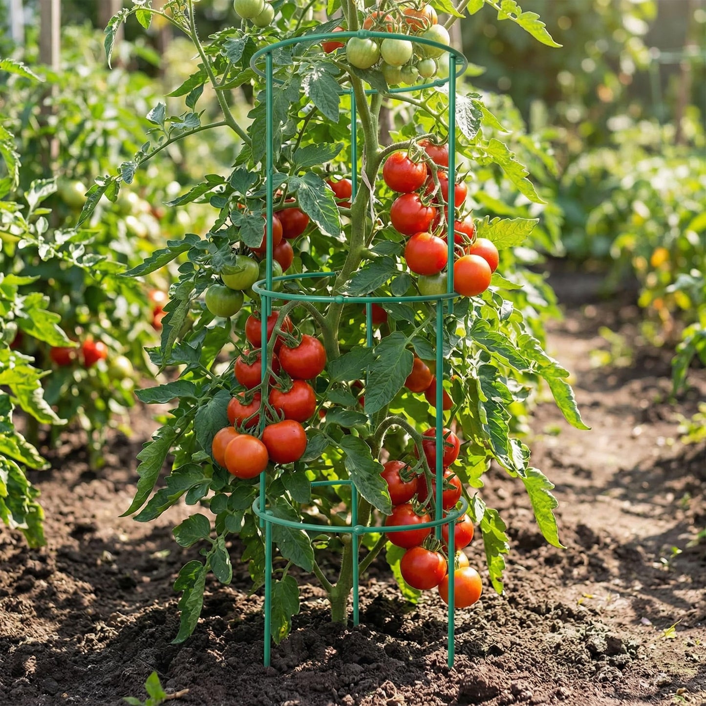 Elfzone Tomato Cage - Tomato Plant Support,Tomato Trellis Plant Stakes Support, Pots and Garden Climbing Vegetables Plants Flowers,Plant Stakes for Indoor Plants，3pcs