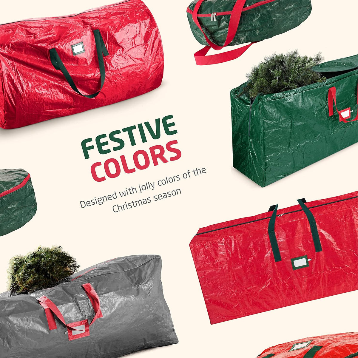 Zober Christmas Tree Storage Bag - Waterproof & Durable for 7.5 Ft Artificial Trees - Navy Blue