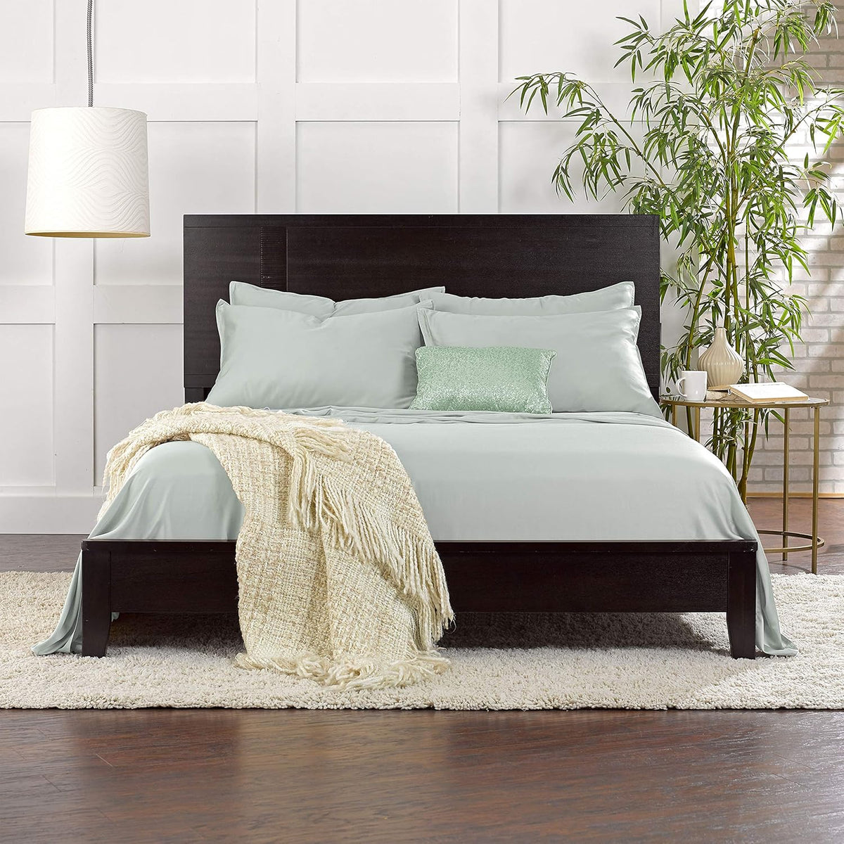 Pure Bamboo Twin XL Sheets - Luxuriously Soft & Cooling 100% Organic Viscose Bed Sheet Set | Sea Glass Color