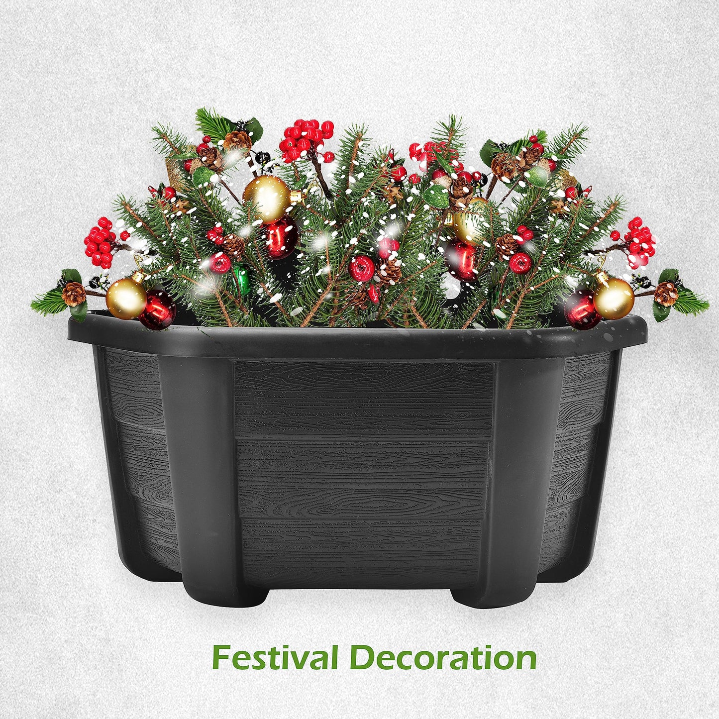 ORIMERC 9.8 Inches Self Watering Wall Planters for Indoor Plants, Railing Planters Balcony Planters Wall Hanging Planters, Lightweight, Dark Coffee (Pack of 8)