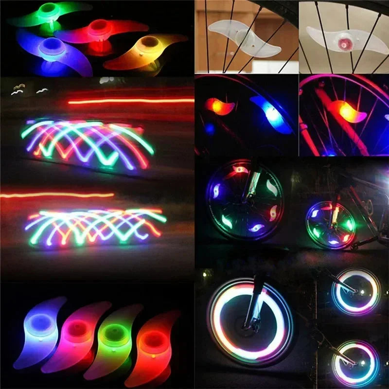 Bike Wheel Spoke Light Tire Lights 3 Modes LED Waterproof Bike Safety Warning Easy To Install Bicycle Accessories