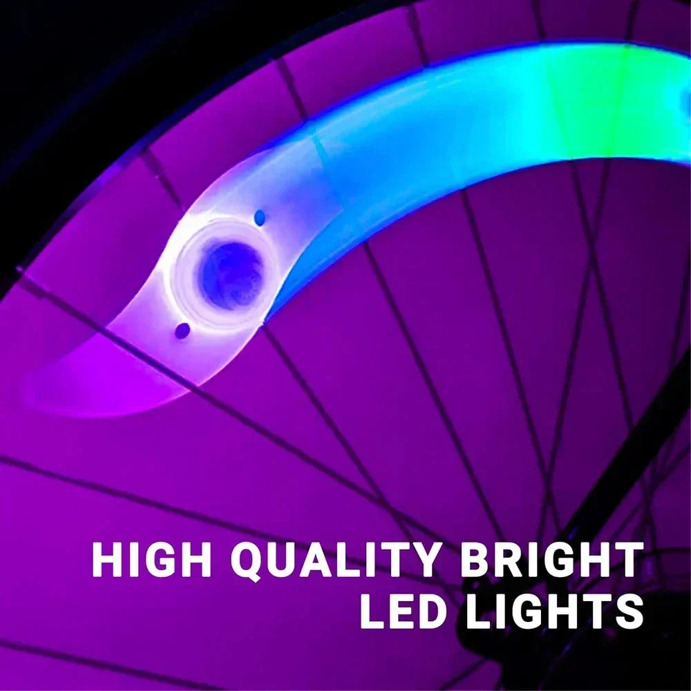 Bike Wheel Spoke Light Tire Lights 3 Modes LED Waterproof Bike Safety Warning Easy To Install Bicycle Accessories