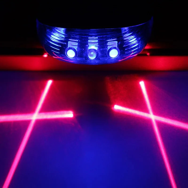 Bicycle Bike LED Lights  2 Lasers 5 LED Waterproof Cycling Taillight Safety Warning Taillight MTB Bike Rear Tail Lights